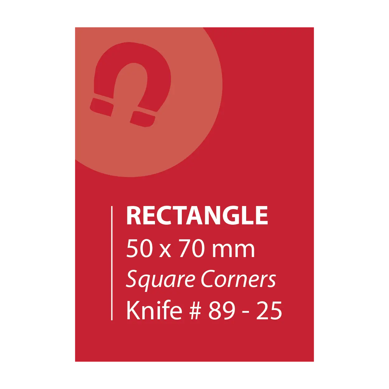 50mm x 70mm Square Corners